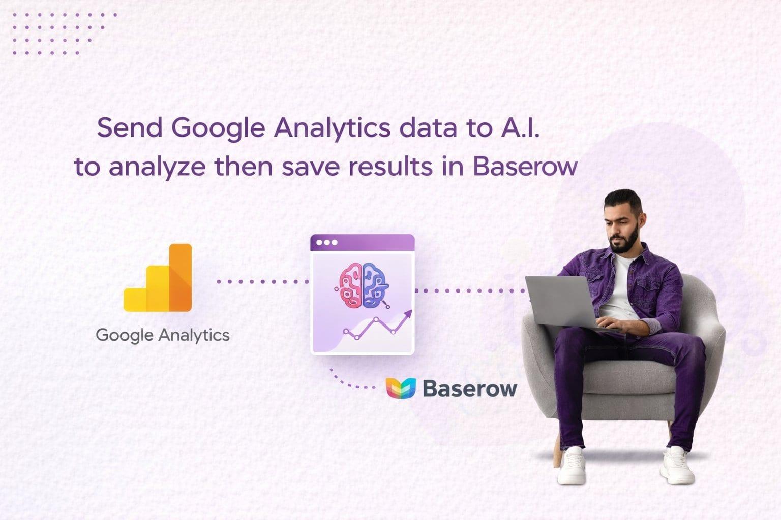 Send Google analytics data to A.I. to analyze then save results in Baserow