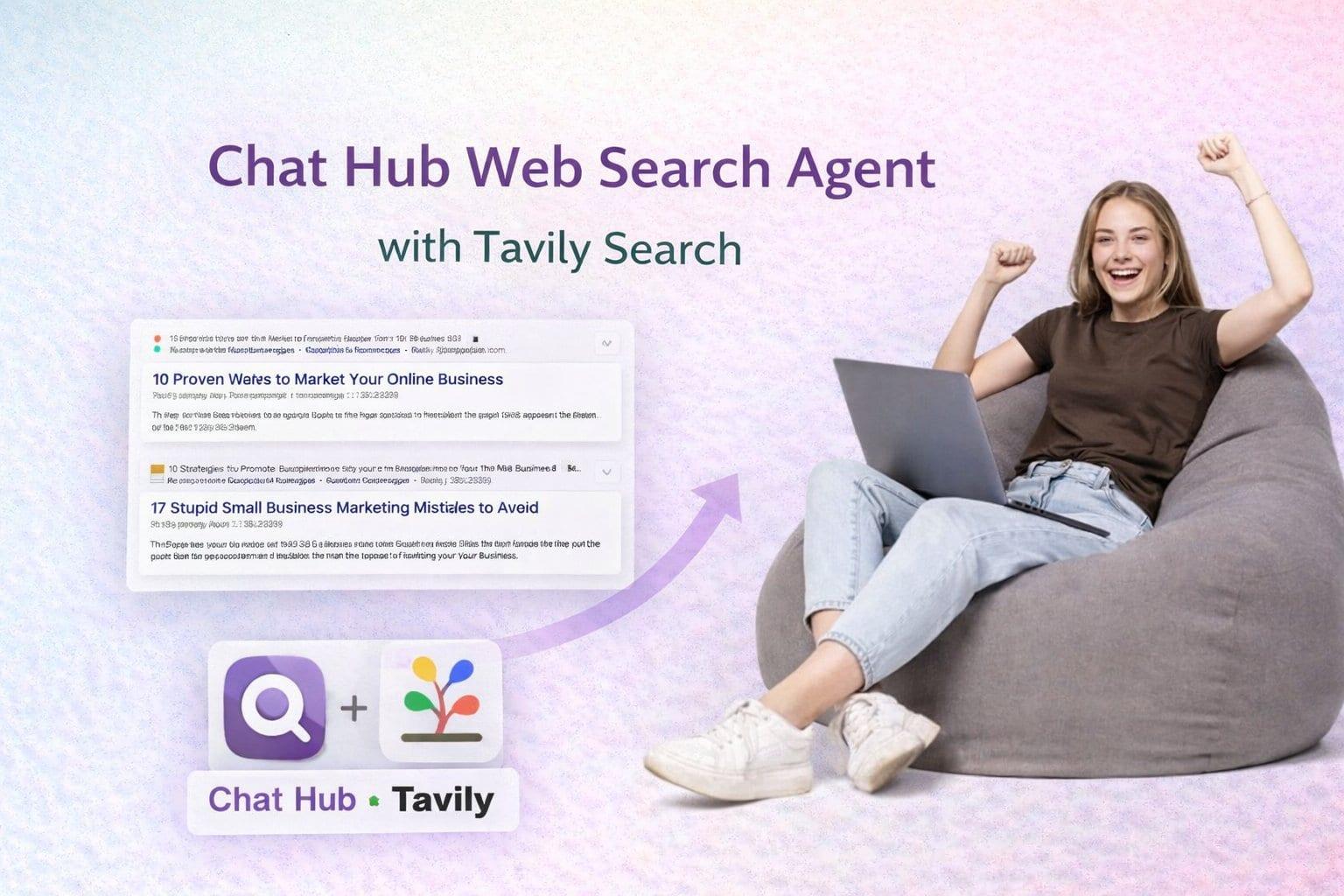 Chat Hub Web Search Agent with Tavily Search