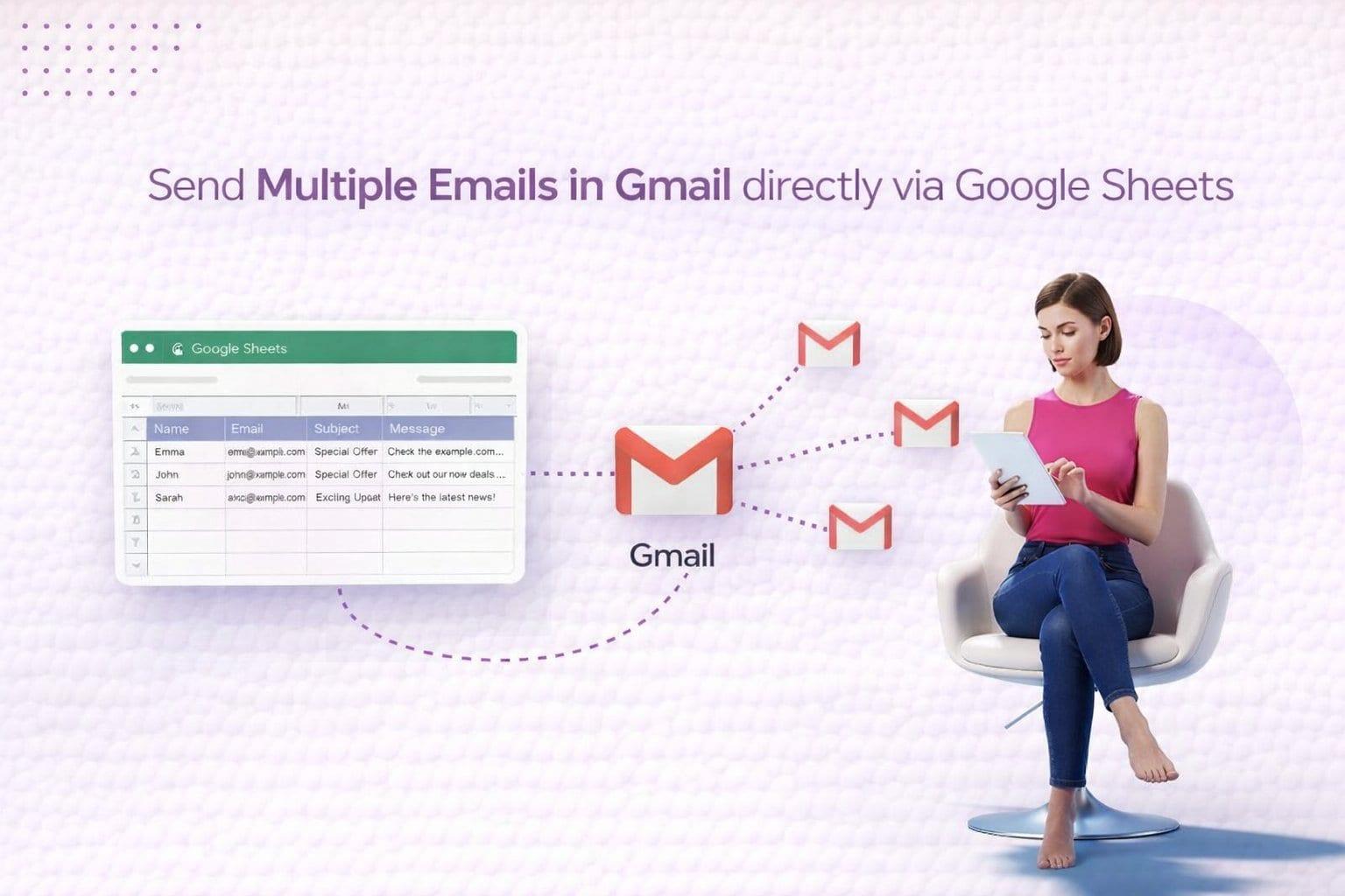Send multiple emails in Gmail directly via Google Sheets