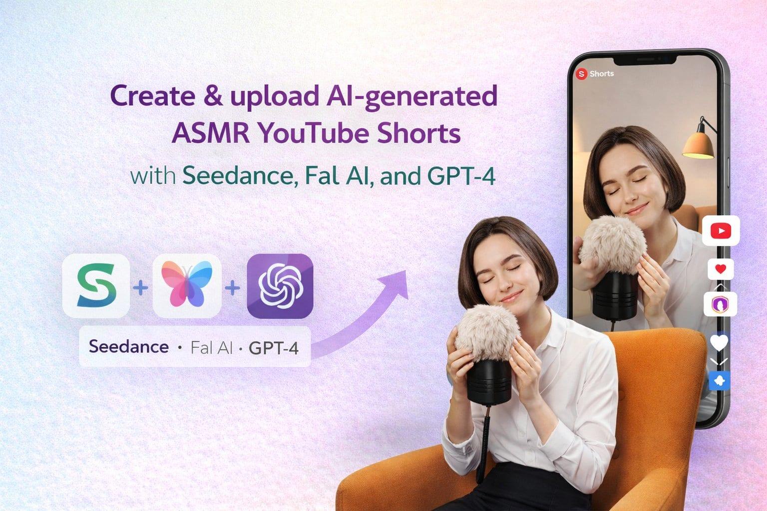 Create & upload AI-generated ASMR YouTube Shorts with Seedance, Fal AI, and GPT-4