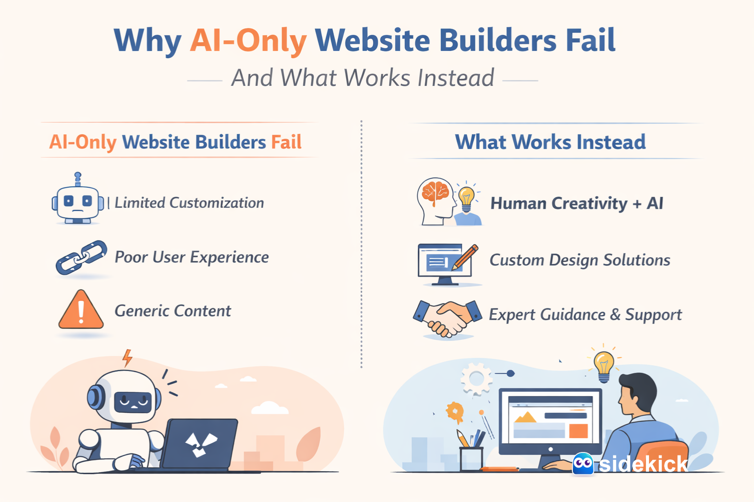 Why AI-Only Website Builders Fail And What Works Instead